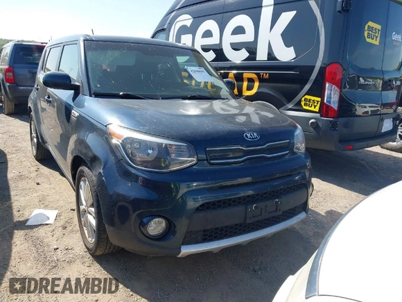 2017 Kia Soul + with VIN KNDJP3A56H7418240, listed as a IAAI auction lot 42040695 with 127,824 mi miles. Bid and sale history available at carsss.com. Image 1.