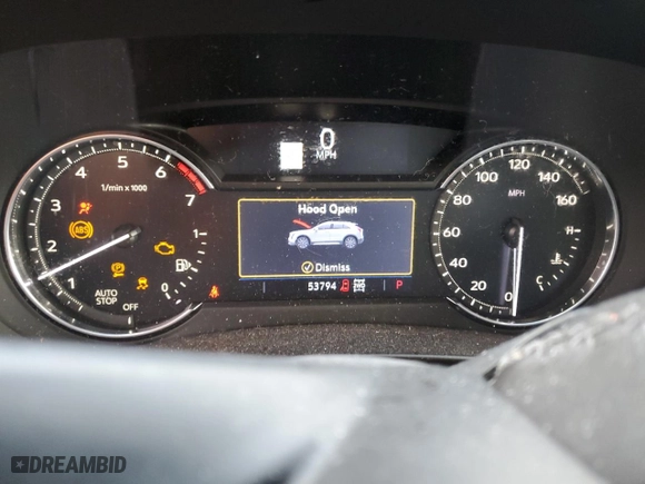 2019 Cadillac XT4 AWD Premium Luxury with VIN 1GYFZDR45KF133229, listed as a Copart auction lot 46809295 with 53,794 mi miles and Salvage Title. Bid and sale history available at carsss.com. Image 9.