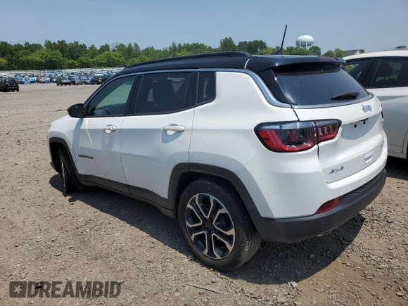2023 Jeep Compass Limited z VIN 3C4NJDCNXPT567573, wystawiony jako Copart lot #59414545 z przebiegiem 13 504 mil mil oraz Szkoda całkowita • Salvage title. Historia ofert i sprzedaży dostępna na DreamBid. Obrazek 2.