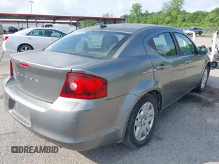 2013 Dodge Avenger SE with VIN 1C3CDZAB2DN637426, listed as a IAAI auction lot 42116863 with 95,597 mi miles. Bid and sale history available at carsss.com. Image 4.