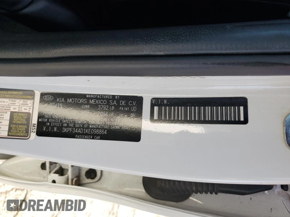 2019 Kia Forte S with VIN 3KPF34AD1KE098864, listed as a Copart auction lot 49890085 with 76,057 mi miles and Salvage Title. Bid and sale history available at carsss.com. Image 14.