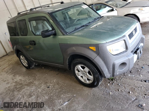 2004 Honda Element EX with VIN 5J6YH18624L012112, listed as a Copart auction lot 58342825 with 205,305 mi miles and Salvage title. Bid and sale history available at DreamBid. Image 4.