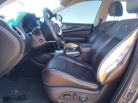 2013 Infiniti JX35 with VIN 5N1AL0MM9DC329398, listed as a Copart auction lot 57411344 with 171,030 mi miles and Salvage Title. Bid and sale history available at carsss.com. Image 7.