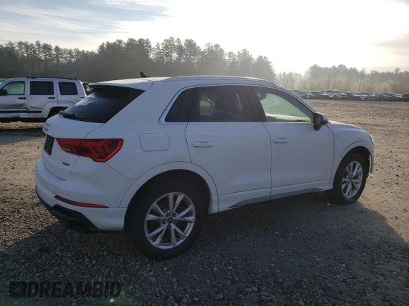 2021 Audi Q3 S line Premium with VIN WA1DECF39M1035653, listed as a Copart auction lot 50160195 with 24,648 mi miles and Salvage Title. Bid and sale history available at DreamBid. Image 3.