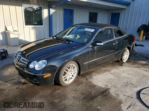 2009 Mercedes-Benz CLK 350 with VIN WDBTK56F19T103518, listed as a Copart auction lot 44406055 with 145,634 mi miles and Salvage title. Bid and sale history available at DreamBid. Image 1.