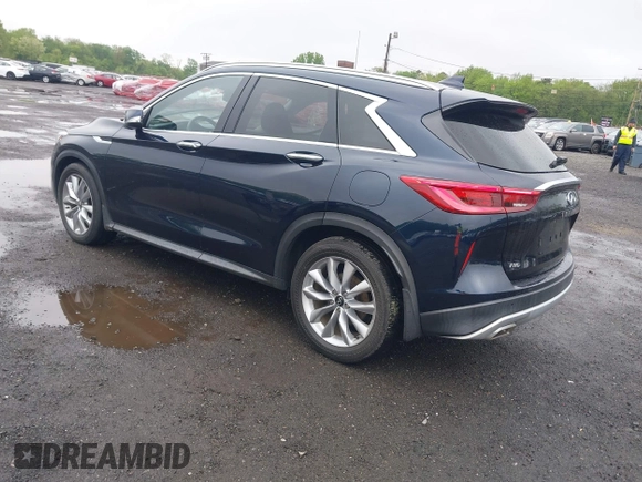 2020 Infiniti QX50 Luxe with VIN 3PCAJ5M3XLF107050, listed as a IAAI auction lot 42176146 with 54,347 mi miles and . Bid and sale history available at DreamBid. Image 3.