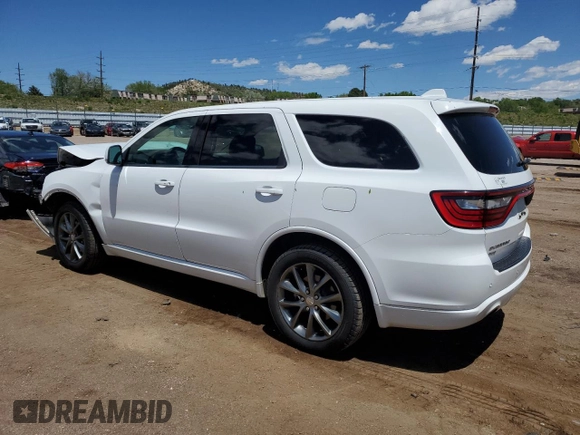 2017 Dodge Durango GT with VIN 1C4RDJDG0HC921332, listed as a Copart auction lot 57916655 with 124,399 mi miles and Salvage title. Bid and sale history available at DreamBid. Image 2.