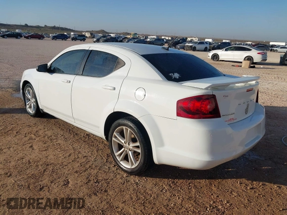 2014 Dodge Avenger SE with VIN 1C3CDZAB6EN180864, listed as a IAAI auction lot 41855043 with 99,977 mi miles. Bid and sale history available at carsss.com. Image 3.