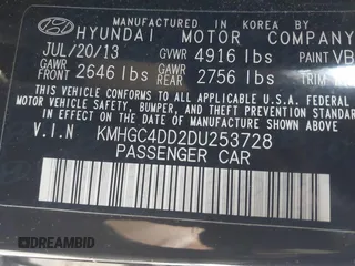 2013 Hyundai Genesis 3.8L z VIN KMHGC4DD2DU253728, wystawiony jako IAAI lot #40916856 z przebiegiem Nie podano mil oraz . Historia ofert i sprzedaży dostępna na DreamBid. Obrazek 9.