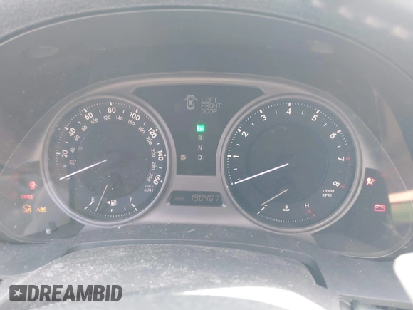 2006 Lexus IS 250 with VIN JTHCK262765001622, listed as a IAAI auction lot 41993744 with 190,407 mi miles and . Bid and sale history available at DreamBid. Image 7.