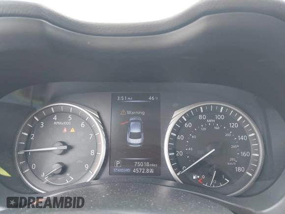2018 Infiniti Q50 3.0t Luxe with VIN JN1EV7AR2JM445138, listed as a IAAI auction lot 41851019 with 75,018 mi miles. Bid and sale history available at carsss.com. Image 7.