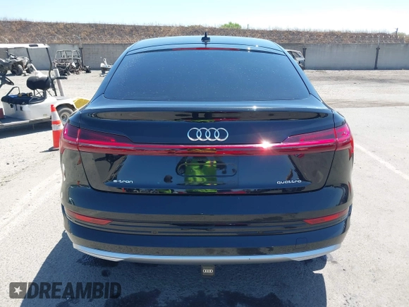 2020 Audi e-tron Sportback Premium Plus with VIN WA12ABGE6LB035499, listed as a IAAI auction lot 42496844 with 64,104 mi miles and . Bid and sale history available at DreamBid. Image 16.