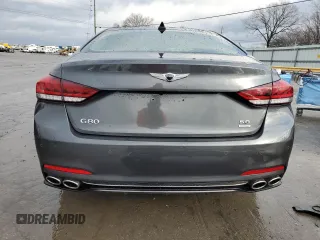 2018 Genesis G80 Ultimate with VIN KMHGN4JF3JU247979, listed as a Copart auction lot 83907914 with 43,951 mi miles and Salvage Title. Bid and sale history available at DreamBid. Image 6.