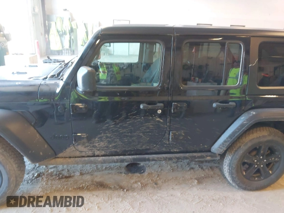 2021 Jeep Wrangler Unlimited Sport S with VIN 1C4HJXDG8MW578205, listed as a IAAI auction lot 42040105 with 46,537 mi miles and . Bid and sale history available at DreamBid. Image 14.