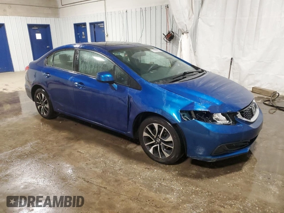 2013 Honda Civic EX with VIN 19XFB2F81DE201772, listed as a Copart auction lot 51998265 with 140,912 mi miles and Salvage Title. Bid and sale history available at DreamBid. Image 4.