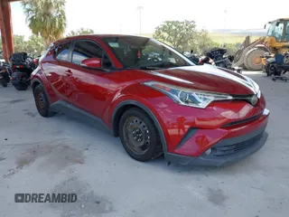 2018 Toyota C-HR XLE with VIN NMTKHMBX0JR058660, listed as a IAAI auction lot 41929790 with 136,358 mi miles. Bid and sale history available at carsss.com. Image 1.