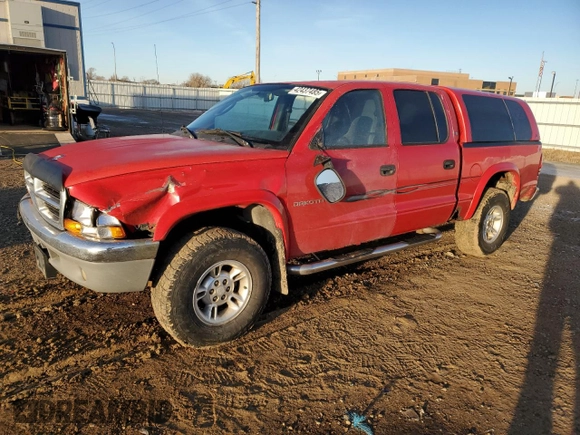 2000 Dodge Dakota Sport with VIN 1B7GG2AN2YS770376, listed as a Copart auction lot 42437485 with 196,906 mi miles and Salvage Title. Bid and sale history available at carsss.com. Image 1.