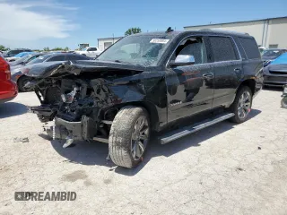 2015 Chevrolet Tahoe LTZ z VIN 1GNSKCKC8FR506151, wystawiony jako Copart lot #59948174 z przebiegiem Nie podano mil oraz Szkoda całkowita • Salvage title. Historia ofert i sprzedaży dostępna na DreamBid. Obrazek 1.