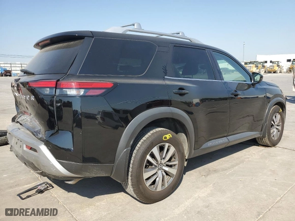 2022 Nissan Pathfinder SL with VIN 5N1DR3CA9NC204455, listed as a Copart auction lot 74389134 with 74,360 mi miles and Salvage Title. Bid and sale history available at carsss.com. Image 3.