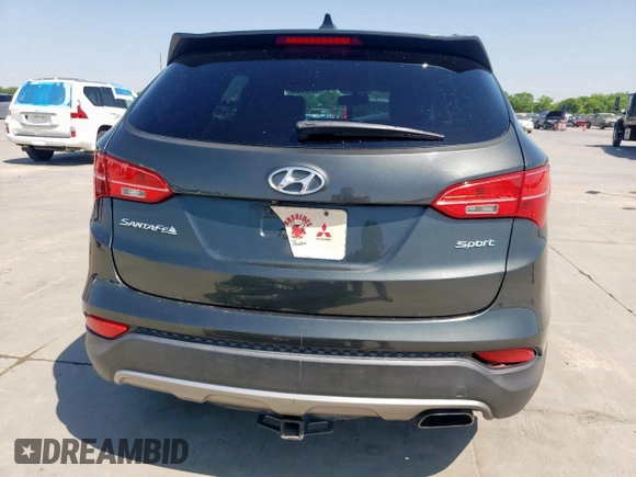 2014 Hyundai Santa Fe Sport with VIN 5XYZU3LB3EG169201, listed as a Copart auction lot 52828455 with 187,953 mi miles and Salvage Title. Bid and sale history available at carsss.com. Image 6.