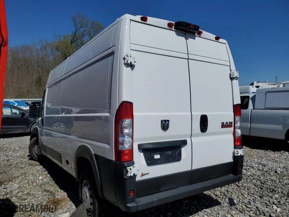 2021 Ram ProMaster Cargo Van with VIN 3C6LRVDG3ME524206, listed as a Copart auction lot 49843365 with 251,773 mi miles and Salvage Title. Bid and sale history available at carsss.com. Image 2.