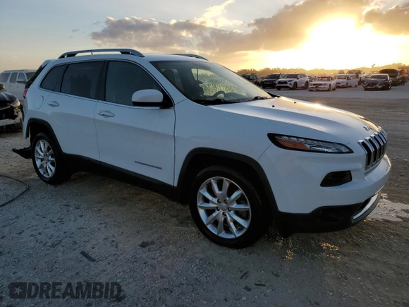 2017 Jeep Cherokee Limited with VIN 1C4PJLDS7HW507592, listed as a Copart auction lot 74676654 with 90,653 mi miles and Salvage Title. Bid and sale history available at DreamBid. Image 4.