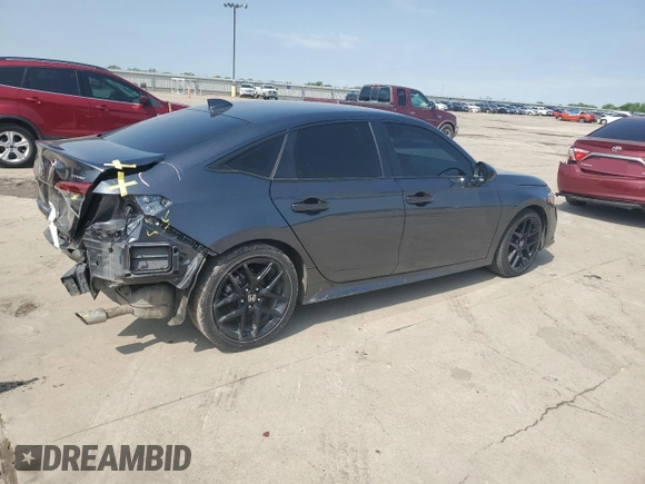 2024 Honda Civic Sedan Sport with VIN 2HGFE2F59RH502624, listed as a Copart auction lot 50642995 with 47,808 mi miles and Salvage Title. Bid and sale history available at carsss.com. Image 3.