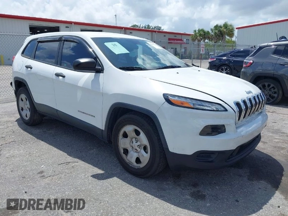 2017 Jeep Cherokee Sport with VIN 1C4PJLAB6HW661103, listed as a IAAI auction lot 41945706 with 95,991 mi miles. Bid and sale history available at carsss.com. Image 1.
