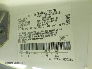 2014 Ford Transit Connect XL with VIN NM0LS7EX7E1160252, listed as a IAAI auction lot 41723489 with 139,998 mi miles and . Bid and sale history available at DreamBid. Image 9.