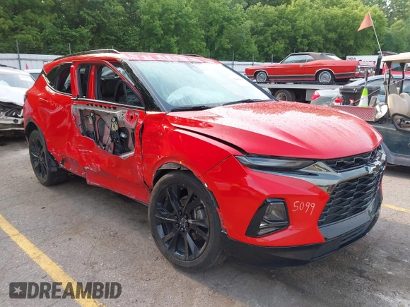 2020 Chevrolet Blazer RS z VIN 3GNKBKRS2LS610070, wystawiony jako IAAI lot #42455099 z przebiegiem 38 030 mil mil oraz . Historia ofert i sprzedaży dostępna na DreamBid. Obrazek 1.