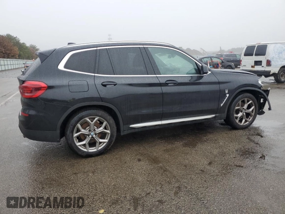 2021 BMW X3 xDrive30i with VIN 5UXTY5C0XM9F26203, listed as a Copart auction lot 44698984 with 37,923 mi miles and Non Repairable. Bid and sale history available at DreamBid. Image 3.