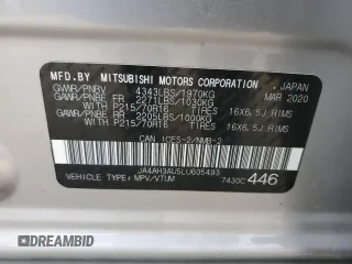 2020 Mitsubishi Outlander Sport ES z VIN JA4AH3AU5LU605493, wystawiony jako Copart lot #79923774 z przebiegiem 116 844 mil mil oraz Czysty tytuł • Clean title. Historia ofert i sprzedaży dostępna na DreamBid. Obrazek 13.