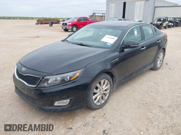 2015 Kia Optima LX with VIN 5XXGM4A71FG399420, listed as a IAAI auction lot 41928688 with 163,440 mi miles. Bid and sale history available at carsss.com. Image 2.
