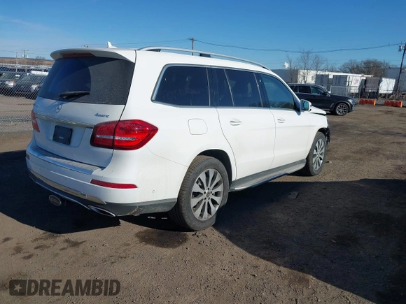 2019 Mercedes-Benz GLS 450 with VIN 4JGDF6EE1KB237803, listed as a IAAI auction lot 41441560 with 27,869 mi miles and . Bid and sale history available at DreamBid. Image 4.
