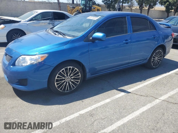 2009 Toyota Corolla with VIN JTDBL40E399093172, listed as a Copart auction lot 53878355 with 135,317 mi miles and Salvage Title. Bid and sale history available at carsss.com. Image 1.