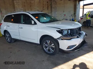 2018 Nissan Pathfinder SL with VIN 5N1DR2MM4JC654432, listed as a IAAI auction lot 41710263 with 67,901 mi miles. Bid and sale history available at carsss.com. Image 1.