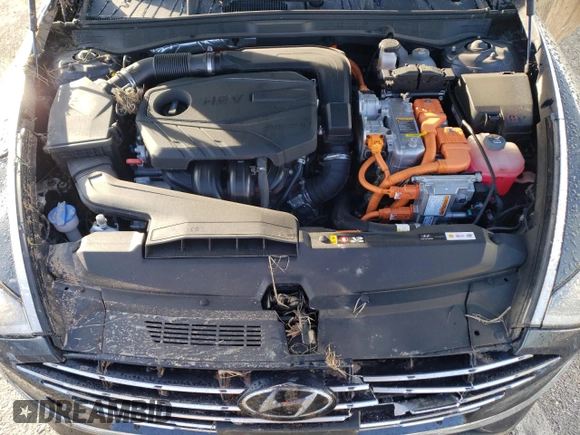 2022 Hyundai Sonata Hybrid Blue with VIN KMHL24JJ0NA037620, listed as a Copart auction lot 49691165 with 34,072 mi miles and Salvage Title. Bid and sale history available at carsss.com. Image 12.