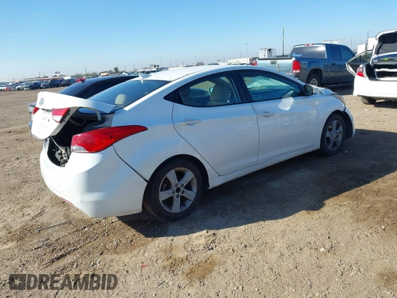 2011 Hyundai Elantra GLS with VIN 5NPDH4AE2BH002849, listed as a IAAI auction lot 41641610 with 186,923 mi miles. Bid and sale history available at carsss.com. Image 4.