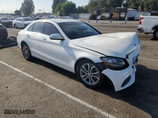 2015 Mercedes-Benz C-Class C 300 with VIN 55SWF4JB4FU055687, listed as a Copart auction lot 64046974 with 0 mi miles and Salvage Title. Bid and sale history available at carsss.com. Image 4.