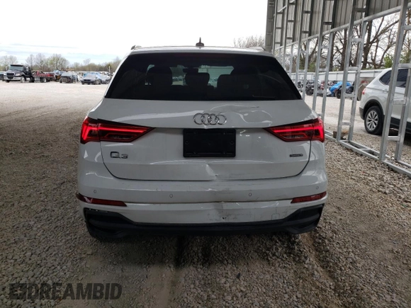2023 Audi Q3 S line Premium with VIN WA1DECF31P1104632, listed as a Copart auction lot 50983105 with 17,579 mi miles and Salvage title. Bid and sale history available at DreamBid. Image 6.