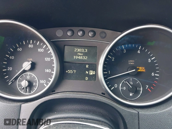 2008 Mercedes-Benz M 5.5L with VIN 4JGBB72E28A400597, listed as a IAAI auction lot 42012741 with 194,832 mi miles. Bid and sale history available at carsss.com. Image 7.