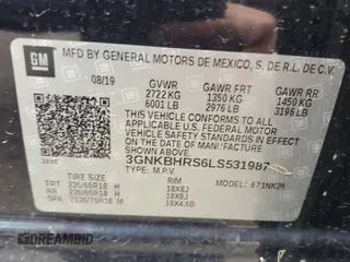 2020 Chevrolet Blazer LT с VIN 3GNKBHRS6LS531987, выставлен на аукционе Copart как лот 53270115 с пробегом 84 955 миль миль и Списание • Salvage title. История ставок и продаж доступна на DreamBid. Изображение 13.