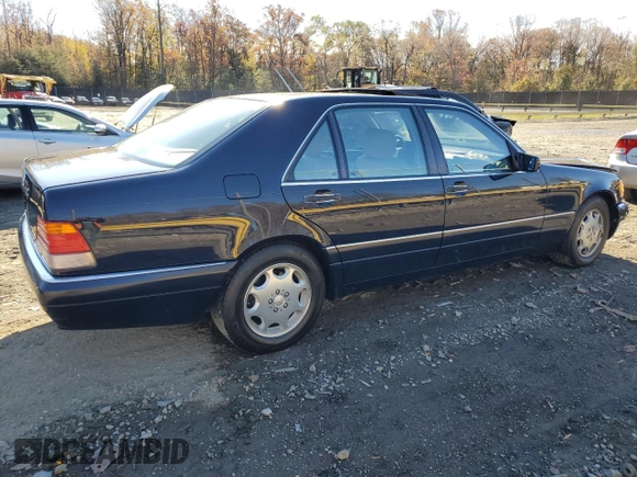 1996 Mercedes-Benz S with VIN WDBGA43E6TA299243, listed as a Copart auction lot 79664294 with 168,356 mi miles and Salvage Title. Bid and sale history available at DreamBid. Image 3.