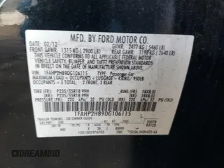 2013 Ford Taurus SEL with VIN 1FAHP2H89DG106115, listed as a Copart auction lot 43340065 with 196,946 mi miles and Clean Title. Bid and sale history available at carsss.com. Image 12.