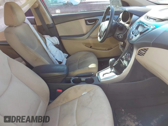2013 Hyundai Elantra GLS with VIN KMHDH4AE4DU527562, listed as a IAAI auction lot 41848081 with 59,783 mi miles and . Bid and sale history available at DreamBid. Image 5.