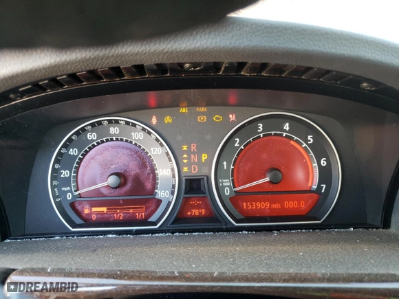 2004 BMW 7 Series 745Li with VIN WBAGN63514DS55343, listed as a Copart auction lot 75668824 with 153,909 mi miles and Salvage Title. Bid and sale history available at carsss.com. Image 9.