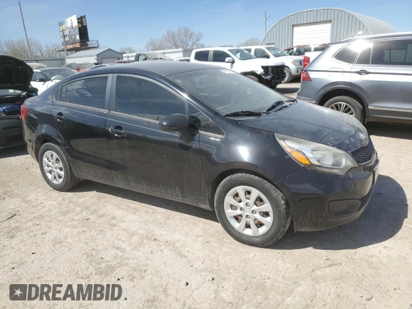 2013 Kia Rio LX with VIN KNADM4A36D6225190, listed as a Copart auction lot 50087115 with 64,895 mi miles and Salvage Title. Bid and sale history available at carsss.com. Image 4.