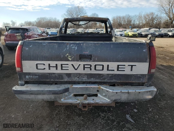 1992 Chevrolet C/K 1500 with VIN 1GCEK14K4NE165531, listed as a Copart auction lot 46364835 with 0 mi miles and Salvage Title. Bid and sale history available at carsss.com. Image 6.