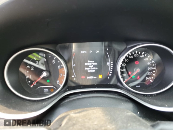 2018 Jeep Compass Altitude with VIN 3C4NJDBBXJT493439, listed as a Copart auction lot 58664835 with 96,928 mi miles and Salvage title. Bid and sale history available at DreamBid. Image 9.