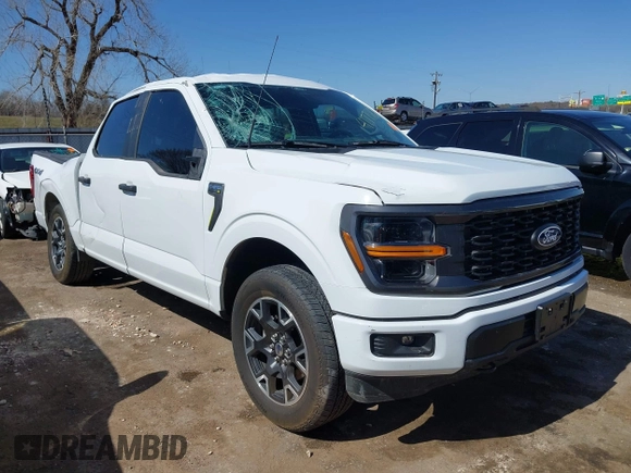 2024 Ford F-150 STX with VIN 1FTFW2L51RKF56802, listed as a IAAI auction lot 41771803 with 5,643 mi miles and . Bid and sale history available at carsss.com. Image 1.